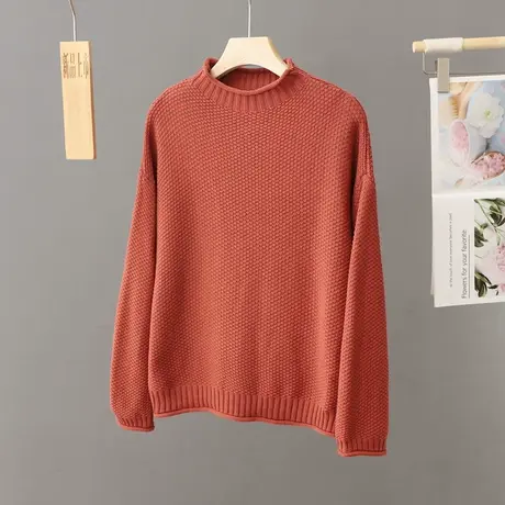 2024秋冬季新款设计感小众上衣女士宽松小个子针织衫毛衣打底衫潮图片