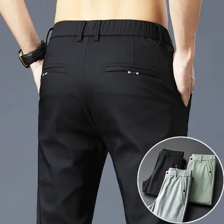 夏季春秋款西裤男士修身小脚九分休闲裤子男裤商务正装西服西装裤商品大图