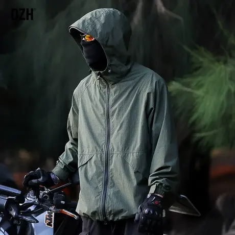 男生美式户外冲锋衣男外套潮高级感秋季男装2024新款休闲防风夹克商品大图