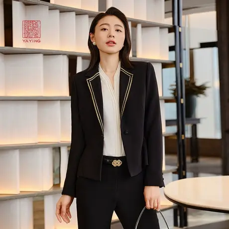 EP雅莹高端系列 国风四面弹醋酸收腰西装外套 2024春装新款1121A图片