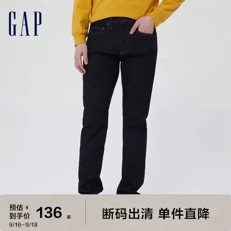 【断码优惠】Gap男装秋季水洗修身直筒牛仔裤912032美式休闲长裤图片