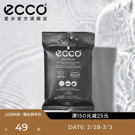 ECCO爱步 鞋子护理喷雾清洁剂 便捷擦鞋湿巾商品大图