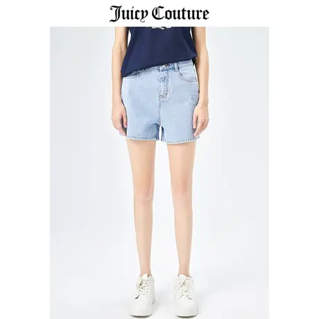 Juicy Couture橘滋美式夏季新款时尚高腰百搭水洗破洞牛仔短裤女商品大图