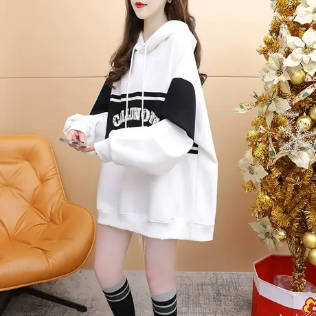 慵懒风连帽卫衣女2023年早秋季新款宽松休闲洋气百搭春秋薄款外套图片