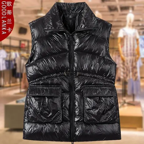 加肥加大码女手塞棉加厚马甲秋冬装新款中年40岁妈妈马夹棉衣外套商品大图