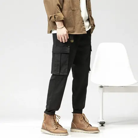 百搭工装裤宽松裤子男款夏季潮牌高端裤子百搭男裤休闲裤商品大图