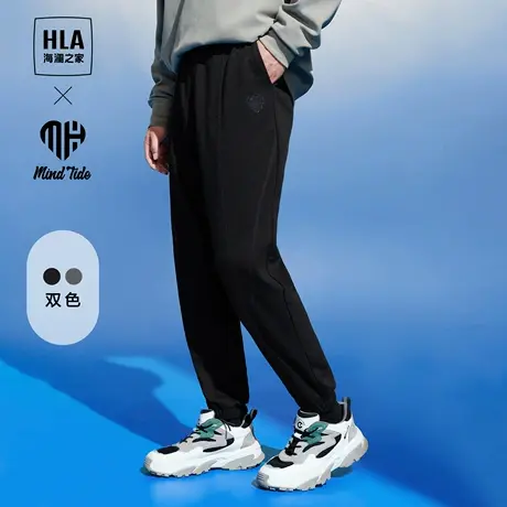 HLA/海澜之家循迹亦心即为系列休闲裤秋季新款松紧腰运动卫裤子男商品大图