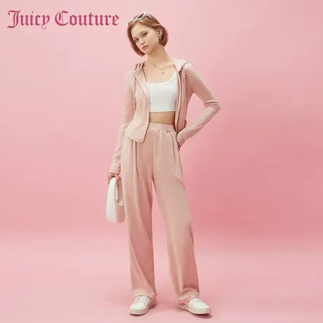 Juicy Couture橘滋春夏新款元气浅春系千金风宽松阔腿休闲裤女商品大图