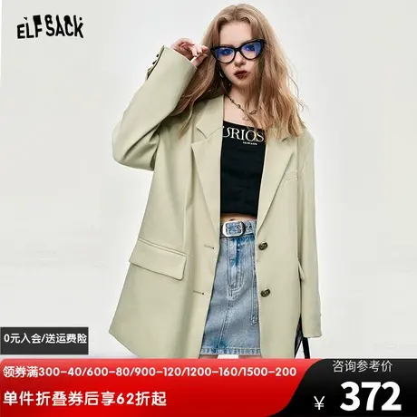 妖精的口袋高级感休闲西装外套女2024年早春新款小个子气质小西服图片