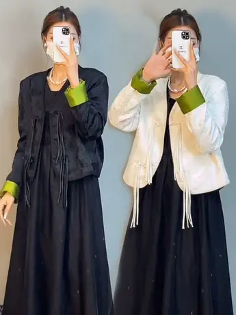 2023春夏设计感中国风时尚绣花盘扣外套显瘦小个子穿搭高级感上衣商品大图