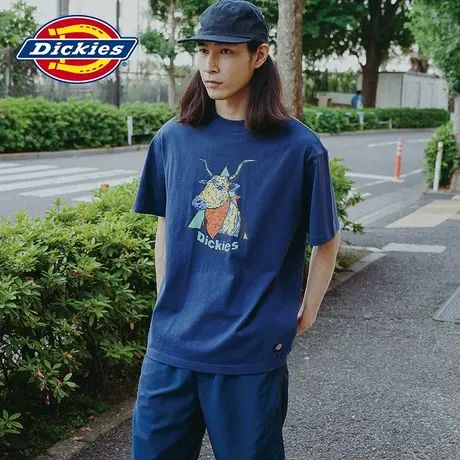 Dickies商场同款 23春夏新品工装灵感 胸前印花短袖T恤上装图片