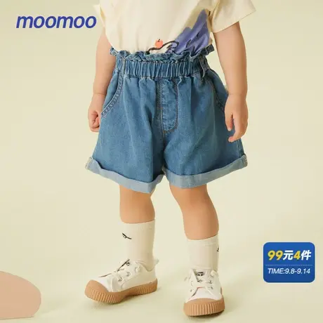 【设计师原创】moomoo童装女小童牛仔短裤夏新款天丝棉牛仔裙裤商品大图