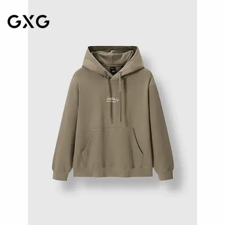 GXG男装 连帽卫衣字母印花长袖上衣 2025春季新品商品大图
