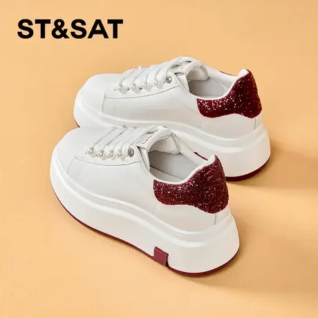 星期六厚底小白鞋女款2025新款秋季运动休闲板鞋轻便百搭增高女鞋商品大图