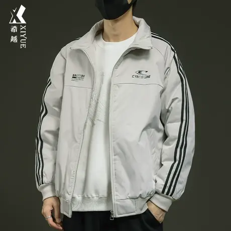 2023冬季美式棒球服棉衣男新款宽松大码立领学院风外套潮男生棉服图片