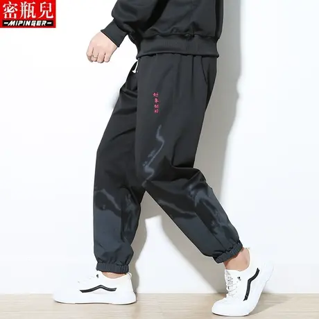 密瓶儿潮牌运动裤男宽松秋季男士大码青少年男装胖子裤子休闲裤男商品大图