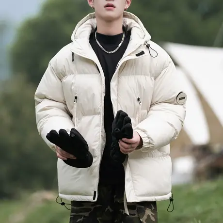 男士今年流行的棉袄男款冬季潮牌棉服外套男冬款袄子美式加厚棉衣商品大图