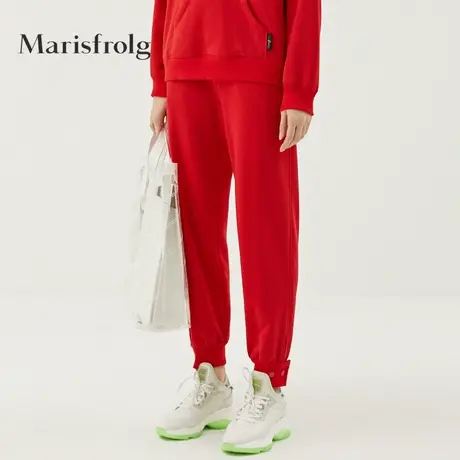 【商场同款】玛丝菲尔女装20春季新款红色休闲裤A1AY14365商品大图
