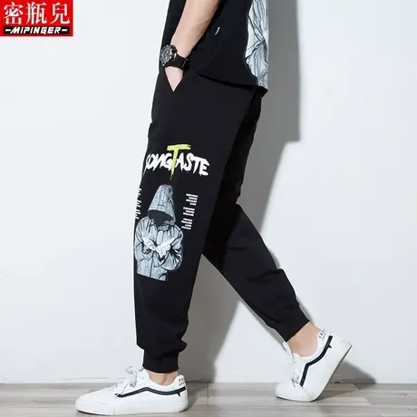 加绒运动裤男宽松秋冬季男士大码加肥加大青少年潮流休闲裤子男裤商品大图