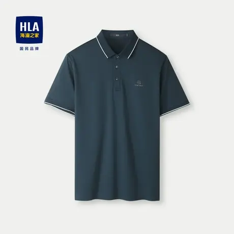HLA/海澜之家休闲短袖POLO衫2024春夏新款含莱赛尔透气上衣男商品大图