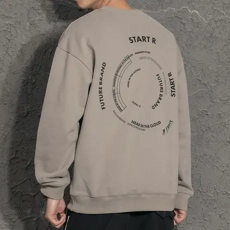 纯棉加绒卫衣男秋冬2020新款秋季宽松潮流百搭上衣潮牌秋装商品大图