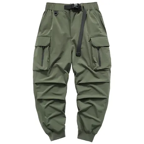 VIP夏季工装裤男薄款机能风束脚裤宽松运动休闲长裤弹力冰丝裤子图片