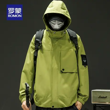 罗蒙户外冲锋外套男士春秋季新款三防防风时尚登山服日系潮牌夹克图片
