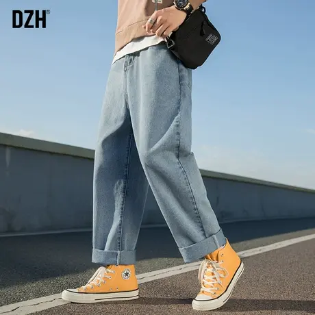 男士坠感阔腿牛仔裤男直筒宽松百搭2023秋季潮牌裤子男韩版潮流图片