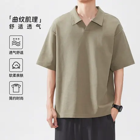 hansca纯棉压褶直筒休闲裤子男夏季薄款宽松机能多口袋工装伞兵裤商品大图