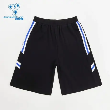 JJ真维斯男童夏季款时尚流行潮酷百搭拼接撞色针织短裤商品大图