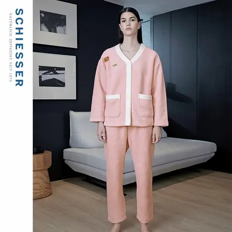SCHIESSER舒雅女士暖绒绒舒暖绒加绒加厚睡衣家居服套装21878H图片