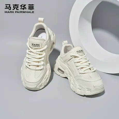 马克华菲休闲板鞋男2025夏季新款男士面包鞋小白鞋透气运动鞋男鞋商品大图