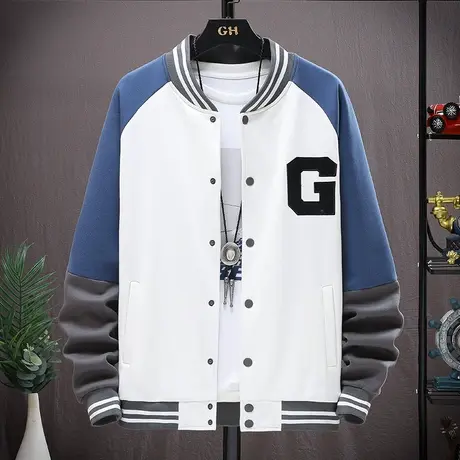 棒球领夹克男韩版休闲服2023春秋季运动外套飞行男装上衣服百搭潮商品大图