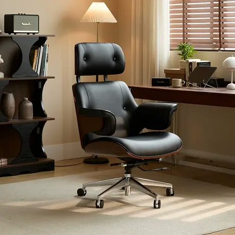 顾家家居商务老板椅可躺办公椅家用真皮久坐舒适家用电脑椅伊姆斯商品大图