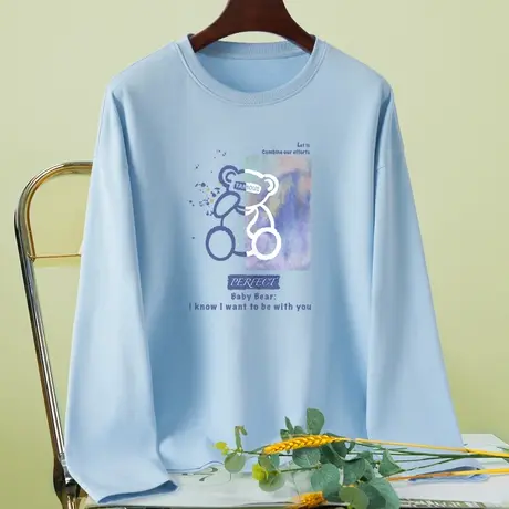 初春长袖t恤女2024新款春季纯棉内搭打底衫小众独特别致上衣春装图片