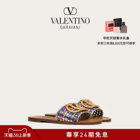 【24期免息】华伦天奴VALENTINO女士 VLOGO SIGNATURE 羊皮凉鞋商品大图