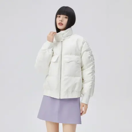 艾莱依2022年新款鸭绒羽绒服冬季女装短款国风盘扣小众高级感外套商品大图