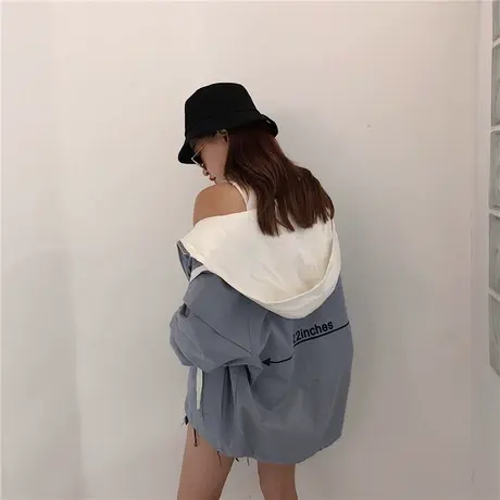 2021春季新款外套女短款闺蜜装休闲夹克外套小个子连帽上衣女学生商品大图