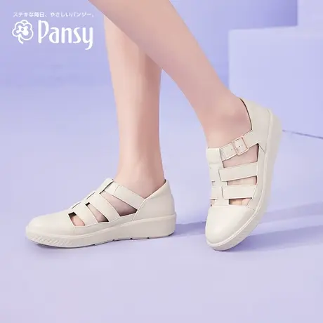 Pansy盼喜日本女鞋罗马凉鞋休闲百搭平底轻便舒适鞋夏季新款图片
