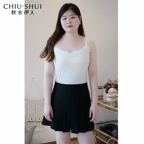 秋水伊人吊带背心女内搭胖mm大码上衣遮肚子显瘦针织裹胸夏季新款图片