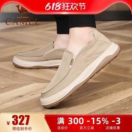 骆驼男鞋2025春季新款男款布鞋套脚轻便帆布鞋软底舒适男士休闲鞋商品大图