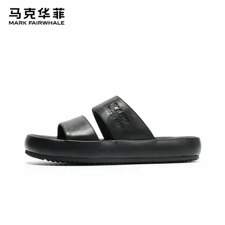 马克华菲真皮男鞋2025夏季新款男士凉拖鞋外穿两用沙滩鞋休闲凉鞋商品大图
