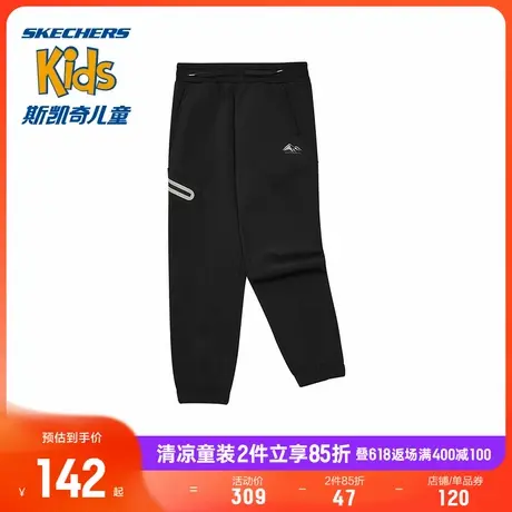 Skechers斯凯奇夏季新款男女童针织裤子儿童舒适长裤休闲运动裤商品大图