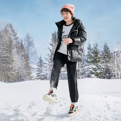 巴拉巴拉儿童羽绒服2025新款冬装小大童连帽宝宝皮面外套加厚保暖商品大图