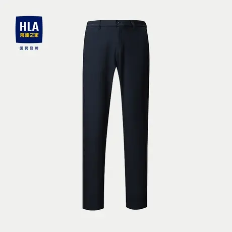 HLA/海澜之家四面弹休闲裤2023秋季纯色中腰直筒含莫代尔裤子男商品大图