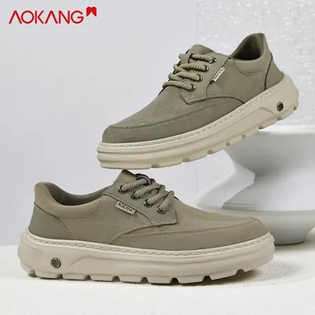 奥康春季布鞋男款2026新款轻便软底休闲男鞋复古老钱风商务休闲鞋商品大图