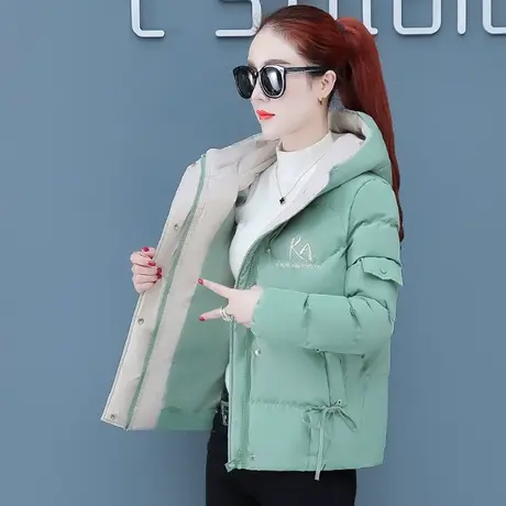 羽绒棉服女2023新款短款韩版宽松棉袄女装秋冬季加厚外套棉衣上衣图片