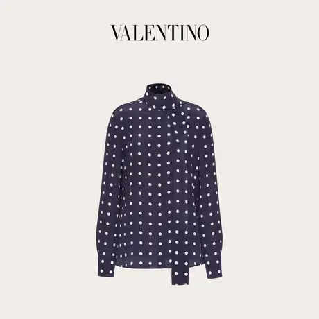 【季末优惠】华伦天奴VALENTINO女士真丝双绉上衣商品大图