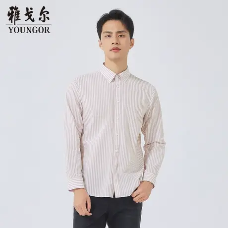 雅戈尔奥莱 商场同款男士长袖衬衫秋季新款官方商务休闲男衬商品大图