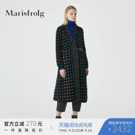 【反季特惠】玛丝菲尔羊毛冬新中长款毛呢外套呢子大衣商品大图